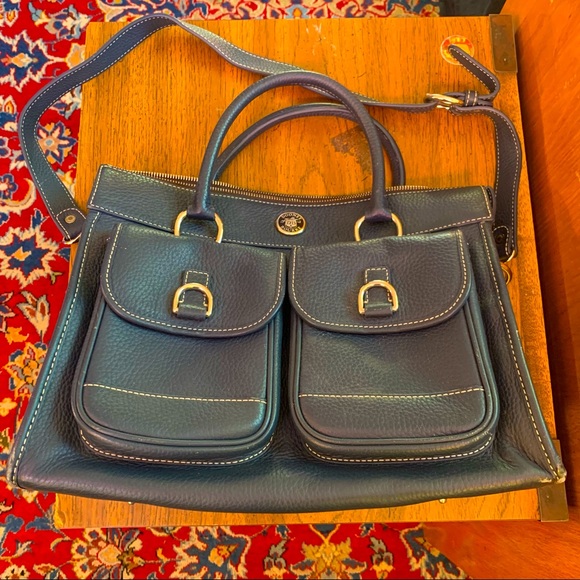 Large Dooney & Bourke Navy Blue Purse - Picture 1 of 11
